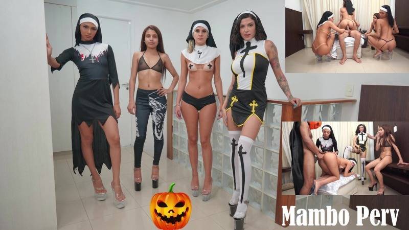 Qween Goddess, Dutra Sura, Bianca Dantas, Heloa Green - Halloween Perv Nuns Squad : 4 Perv Nuns Sex Ritual & Reverse Gangbang ('s Cam show and profile